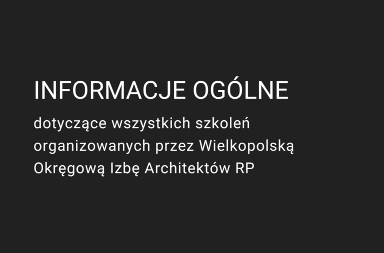 informacje ogólne dotyczące szkoleń WPOIA RP