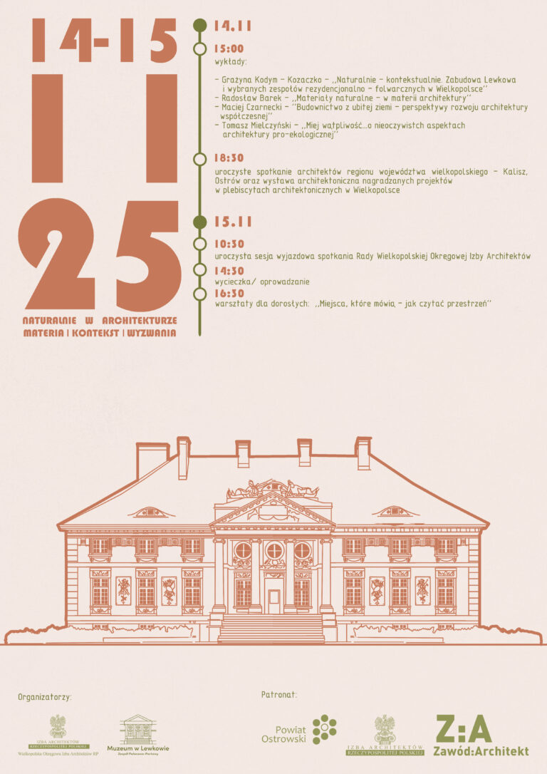 Konferencja „Naturalnie w architekturze. Materia, kontekst i wyzwania” 14/15 listopada